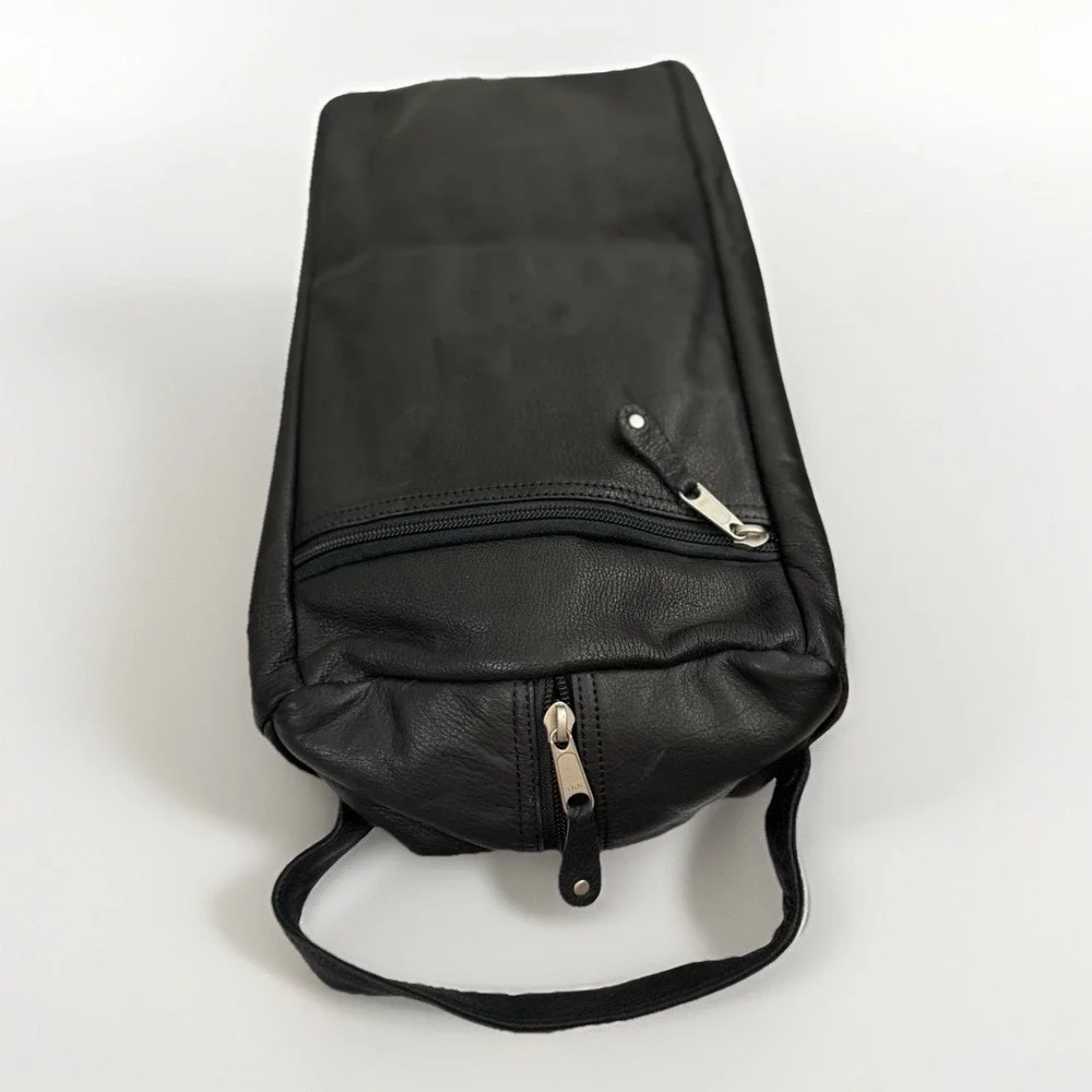 Leather Dual Compartment Shoe Bag Travel Sports Golf Lincoln Logo 14
